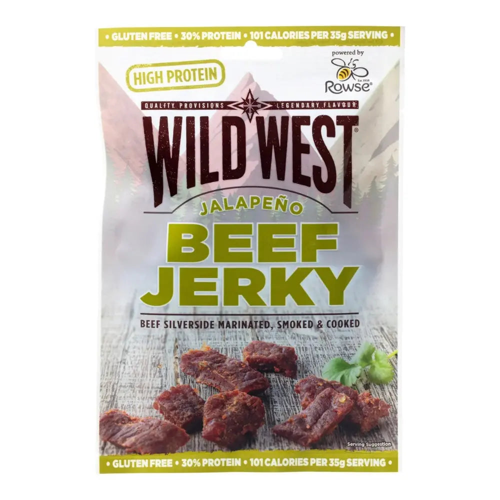 Wild West Jalapeno nötkött jerky 25g OhMyCandyBox