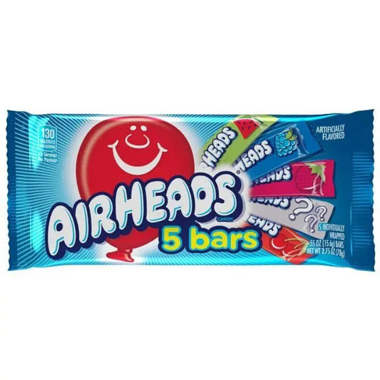 Airheads Bars Assorted Flavours 5 Pack 78g OhMyCandyBox