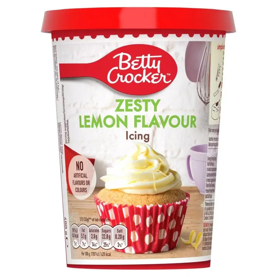 Betty Crocker Icing Zesty Lemon 400g OhMyCandyBox