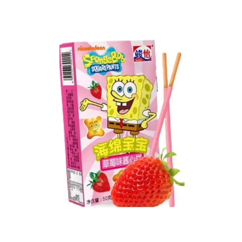 Junyi Jordgubb Spongebob Fyrkant 48g OhMyCandyBox