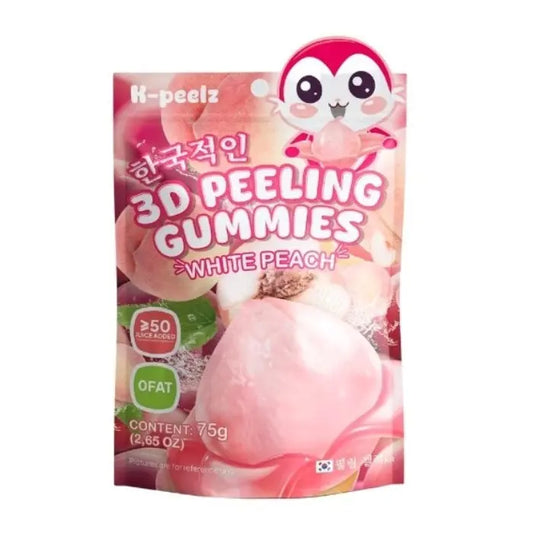 K-Peelz Vit Persika 3D Peeling Gummies 75g OhMyCandyBox