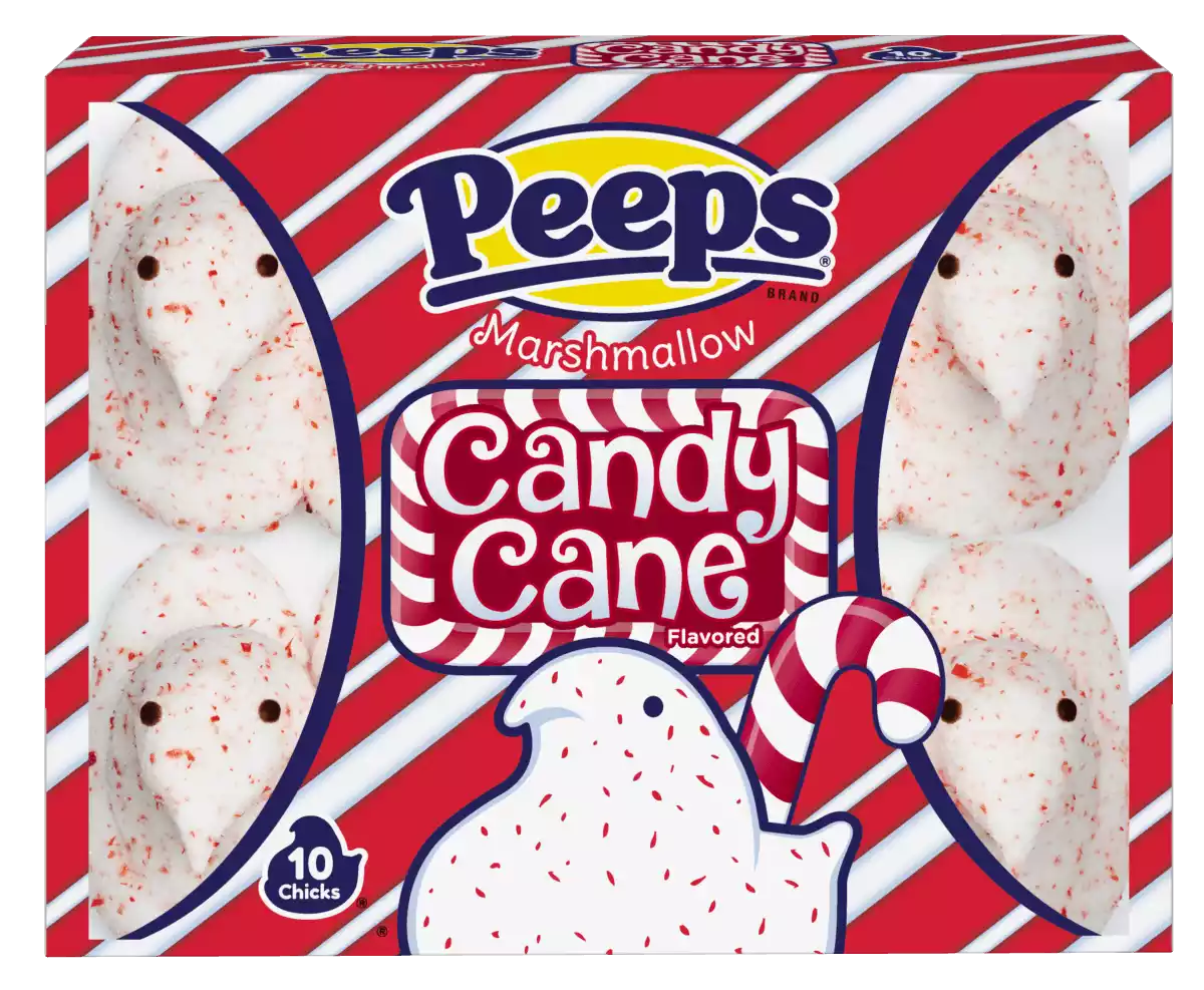 Peeps Candy Cane Chicks 10 Pack 85g