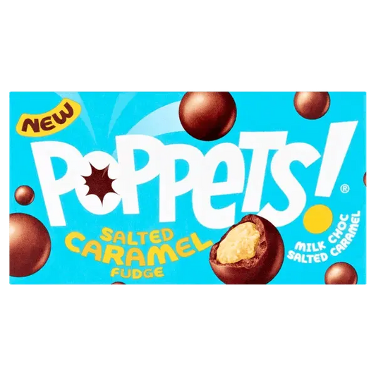 Poppets Mjölkchoklad Täckta Saltad Karamell Fudge 36g OhMyCandyBox