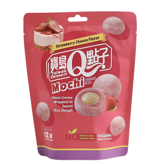 Q Brand Mochi Jordgubb Ost 180g OhMyCandyBox