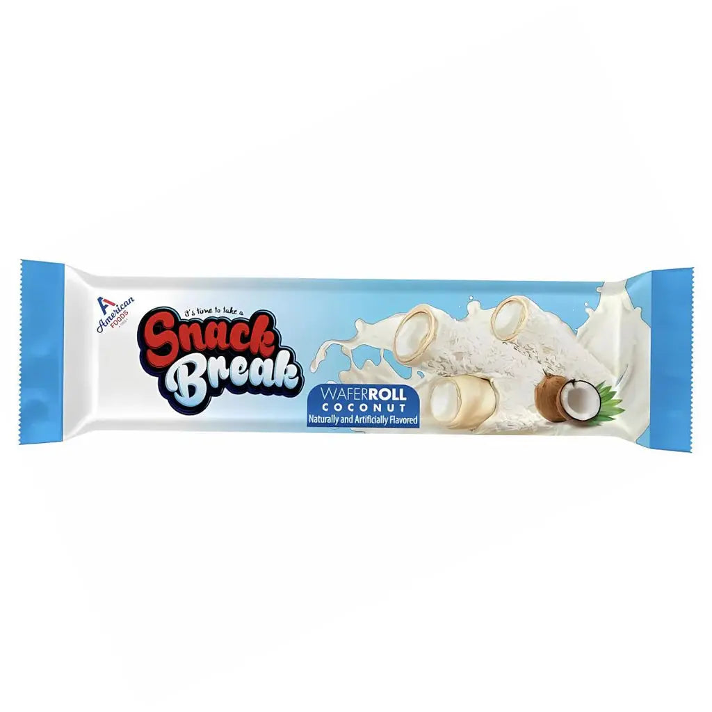 Snack Break Wafer Roll Coconut 18g OhMyCandyBox