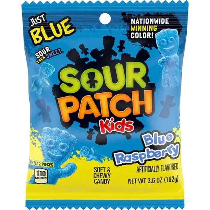 Sour Patch Kids Blå Hallon 102g OhMyCandyBox