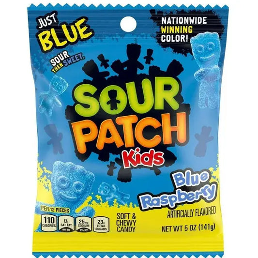 Sour Patch Kids Blå Hallon 141g OhMyCandyBox