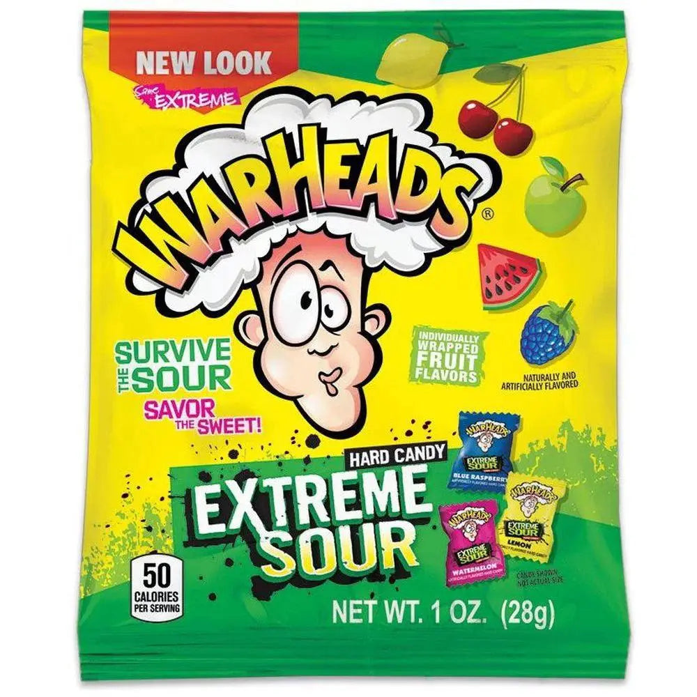 Warheads Extreme Sour Hårda Godisar 28g OhMyCandyBox