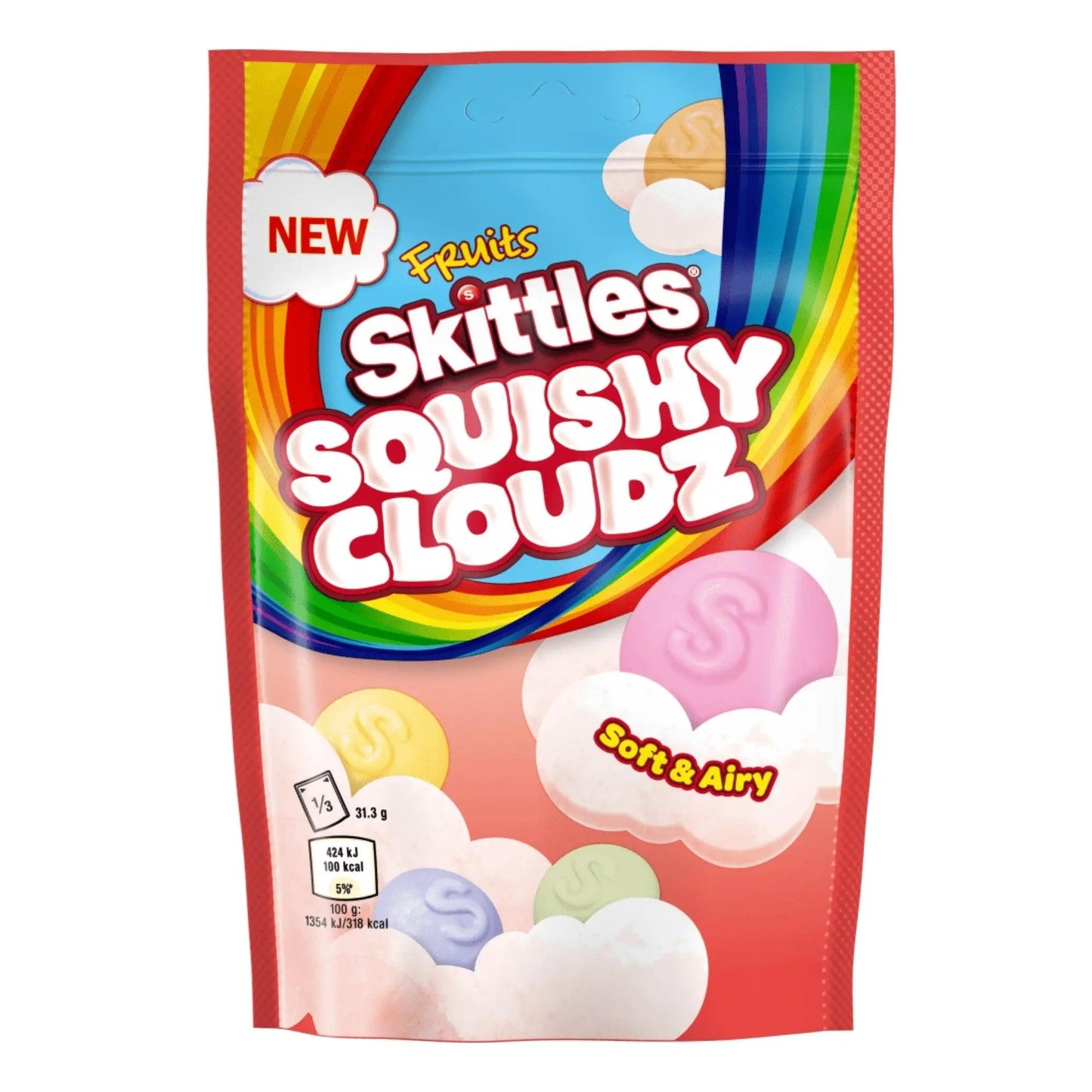 Skittles Squishy Cloudz Frukter 94g OhMyCandyBox